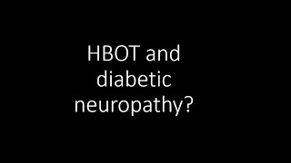 Does hyperbaric oxygen therapy help diabetic peripheral neuropathy [upl. by Jean]