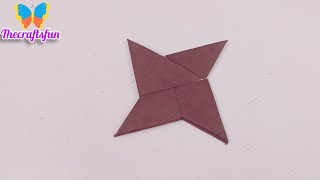 How to make a paper Ninja Star⭐ Ninja Star kaise banaye diy 🔥 papercrafts like ytviral love [upl. by Ashling697]