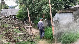 Help an elderly man living alone clean his overgrown thatched house [upl. by Lorac]