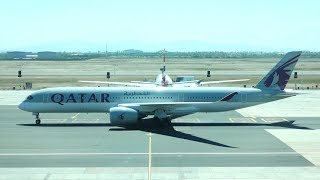 Qatar Airways A350900 Doha Flying to Jakarta quotFull Flightquot [upl. by Nala]