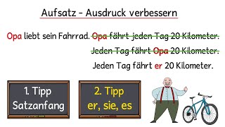 Ausdruck im Aufsatz verbessern  2 einfach umsetzbare Tipps [upl. by Iah]