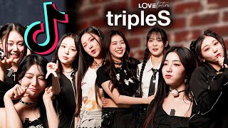 Surprising Kpop Group tripleS with a TikTok Challenge Game [upl. by Llezo]