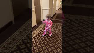 Evelyn walking to the hotel breakfast buffet  Ann Arbor Regent Hotel [upl. by Nnylirehs]