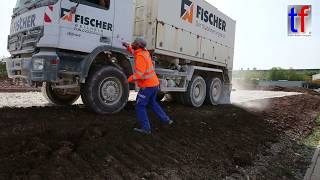 MercedesBenz Actros 3344 Lime Spreader  Kalkstreuer Soil Stabilization  Bodenstabilisierung [upl. by Anyaled]