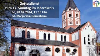 Gottesdienst zum 17 Sonntag im Jahreskreis live aus der Basilika St Margareta 280724 1115 Uhr [upl. by Aicnatsnoc808]