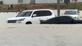 Floods in Dubai  Raw video [upl. by Kieger]