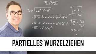 Wie funktioniert partielles Wurzelziehen  Terme vereinfachen durch teilweises Radizieren [upl. by Valente]