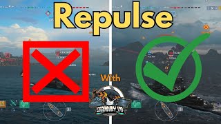 How to play REPULSE the RIGHT way with LegendaryV19 World of Warships Legends [upl. by Akinert]