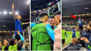 Lautaro Martinez Crazy celebration after Inter Milan vs Ac Milan Match ⚽🔥😂 [upl. by Peters]