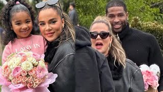 Khloe Kardashian Attends Daughter True Thompsons Pre Kindergarten Graduation [upl. by Itnaihc]