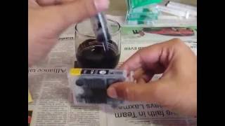 how to refill epson 73n refillable cartridge [upl. by Roye]