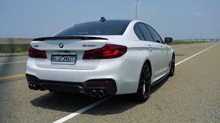 2018 BMW M550i xDrive with ARMYTRIX Exhaust [upl. by Ninehc587]