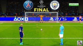 PSG vs Manchester City  Penalty Shootout  Final UEFA Champions League UCL  eFootball PES Gameplay [upl. by Manoff]