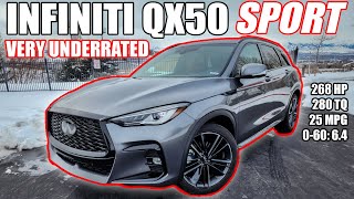 2023 INFINITI QX50 SPORT Review MOST UNDERRATED LUXURY CROSOVER Exterior Interior Specs POV [upl. by Vilberg]