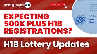 Expecting 500K Plus H1B Registrations  H1B Lottery Updates  h1bvisa [upl. by Nylevol]