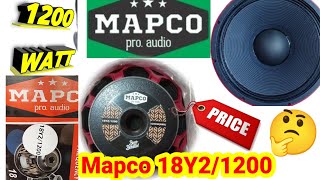 Mapco Pro Audio 1200 watt speaker price Mapco 18 inch bass speaker Review suneeldjahirola [upl. by Kati]