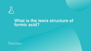 What is the lewis structure of formic acid [upl. by Yanffit]