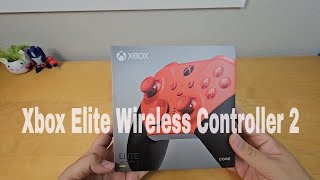 Xbox Elite Wireless Controller Series 2 Core Red Edition Unboxing amp Impression HD 1080p [upl. by Netfa]