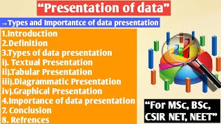 Presentation of data  Textual Presentation  Tabular Presentation  Diagrammatic Presentation [upl. by Asikal]