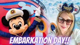 Disney FANTASY Cruise EMBARKATION Day Boarding Lunch Safety Drill amp Room Tour [upl. by Kary]