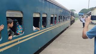 Bolaka local entering Shamgonj Junction Railway station [upl. by Essined]