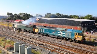 56303 amp 50021 at Taunton 300615 [upl. by Bibah]