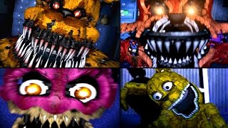 ALL JUMPSCARES Five Nights At Freddys 4 FNAF 4 Jumpscares [upl. by Chevalier]