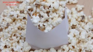 Popcorn mit karamell selber machen  How to make Caramel Popcorn [upl. by Ahsratal]