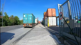 4K Cycling DüsseldorfNeuss  Hamm  Heerdt via JKardinalFringsBrücke Hammfeld Hafengebiet [upl. by Aneehsram]