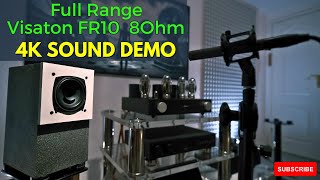 VISATON FR10  4quot DIY Full Range Speaker Sound Demo [upl. by Arriek]