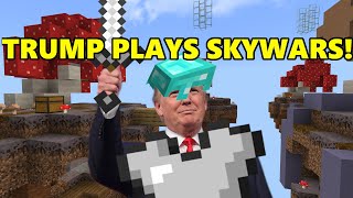 Donald Trump Plays Hypixel Skywars [upl. by Ilanos]