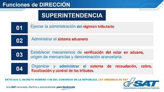 Principales funciones y atribuciones de la SAT [upl. by Soble]