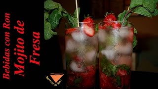 como preparar un MOJITO DE FRESA [upl. by Adeehsar]