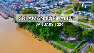 Sri Aman Heritage Museum Fort Alice Aerial View Sarawak🇲🇾 Malaysia  January 2024 [upl. by Aaron]