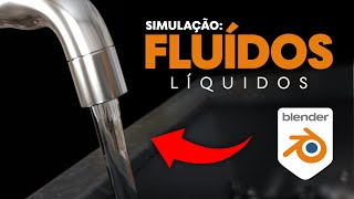 Simulação de FLUÍDOS LÍQUIDOS realistas no Blender 3D [upl. by Sugna]