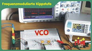 Astablier Multivibrator als VCO  Frequenzmodulation mit spannungsgesteuerter Kippschaltung [upl. by Nave]