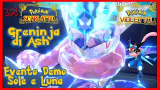 Greninja di Ash su Pokemon Scarlatto Violetto Abilità Segreta Dono Segreto Demo Pokèmon Sole Luna [upl. by Nesto]