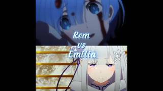 Rezero Rem vs Emilia quotSpoiler Rem is betterquot quotWho will subaru choosequot SongquotIDCFquot [upl. by Noseaj]