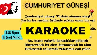 CUMHURİYET GÜNEŞİ  KARAOKE  ALT YAPI  DÜZENLEME AYTAÇ ÜTEBAY  YALÇIN TURA karaoke [upl. by Viva]