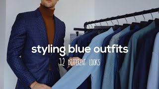 12 Ways to Style Blue Outfits  Monochromatic Fashion Inspiration [upl. by Longawa]