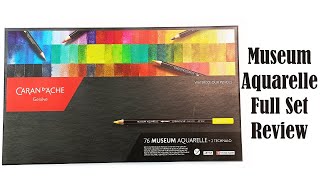 Caran dAche Museum Aquarelle Watercolour Pencils Full 76 Set Review Are They Worth the Money [upl. by Nnad]