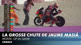 La grosse chute de Jaume Masiá  Moto3  GP du Qatar [upl. by Nerrat722]