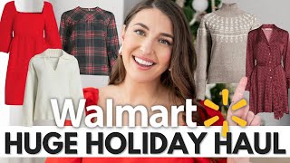 HUGE New Walmart Fashion Holiday Try On Haul [upl. by Elreath208]