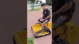 21 inch cutting blade remote control distance 200m laborsaving remotely controlled grass trimmer [upl. by Maiah]