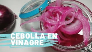 RECETA DE CEBOLLAS EN VINAGRE LAS PREPARE EN 1 MINUTOvegabby [upl. by Rusell]