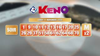 Tirage du soir Keno® du 11 novembre 2024  Résultat officiel  FDJ [upl. by Chrisoula610]