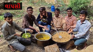 Traditional Gujarati Lapsi  Mag Nu Sak 😋  Village Style Recipe  Village Rasoi [upl. by Maighdlin]