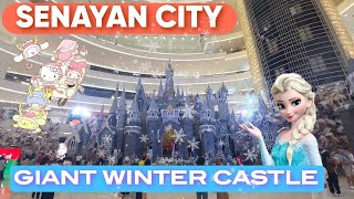 Senayan City Mall Jakarta 2023  Giant Winter Castle Elsa Disneyland [upl. by Tnilf]