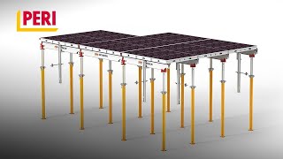 FORMWORK  PERI SKYDECK Panelized Slab Formwork  with very fast shuttering times EN [upl. by Ayinat524]
