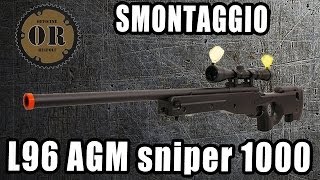 HD SMONTAGGIO SOFTAIR ITALIA DISASSEMBLY SNIPER 1000 L96 AGM GRUPPO ARIA [upl. by Aisul301]